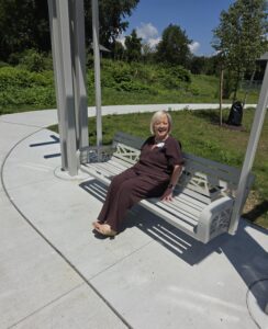 Trailhead staff enjoying the beautiful summer weather and lake views at the new Summit Lake Northshore Park in Akron.